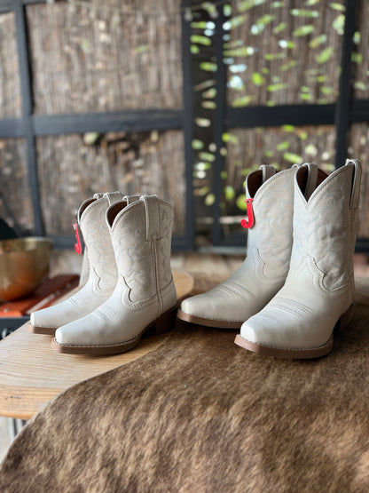 Justin Kids Bronci Ivory Water Buffalo Boot