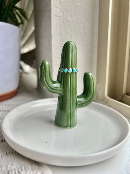 5 Stone Turquoise Band Handmade Ring