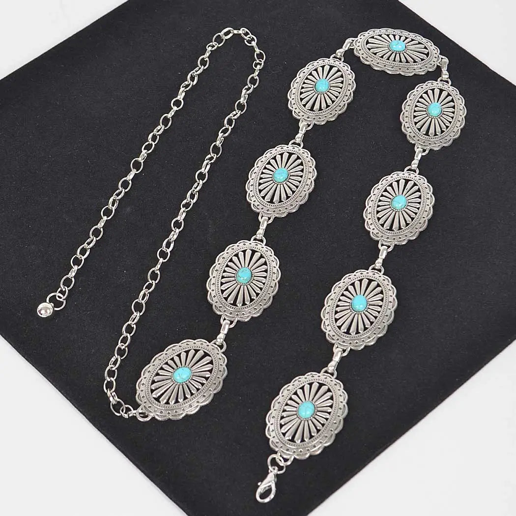 Medium Western Chain Concho Belt