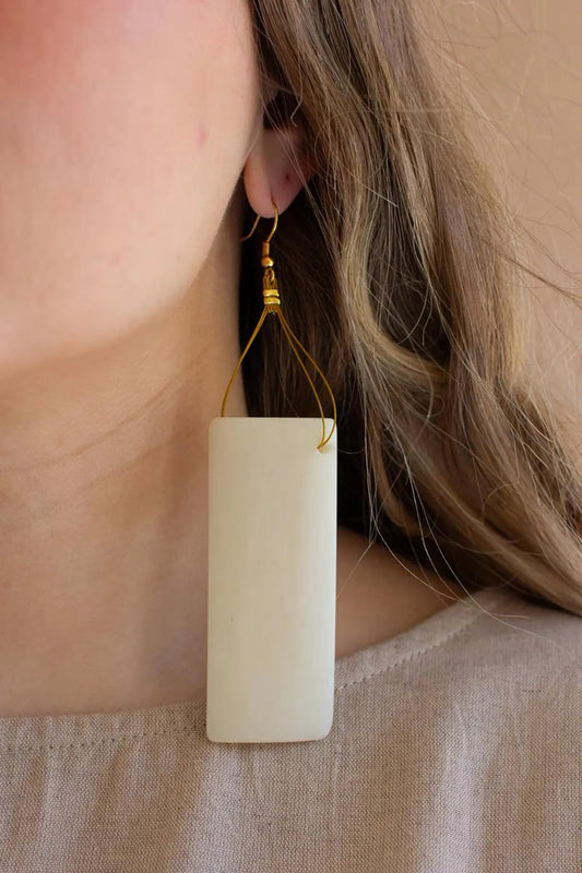 Bone Tab Earrings