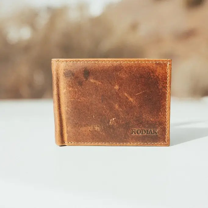 Bifold Leather Wallet - Antique Brown
