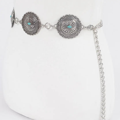 Light Weight Metal Chain Concho Belt