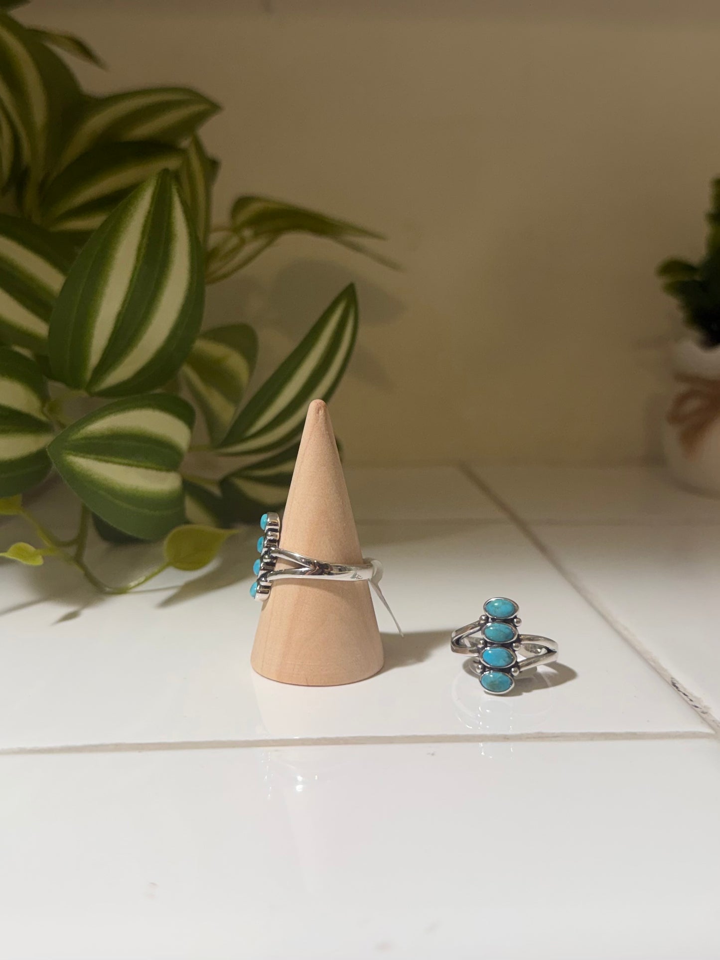 Stacked 4 Stone Turquoise Ring