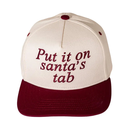 Santa's Tab Embroidered Canvas Cap