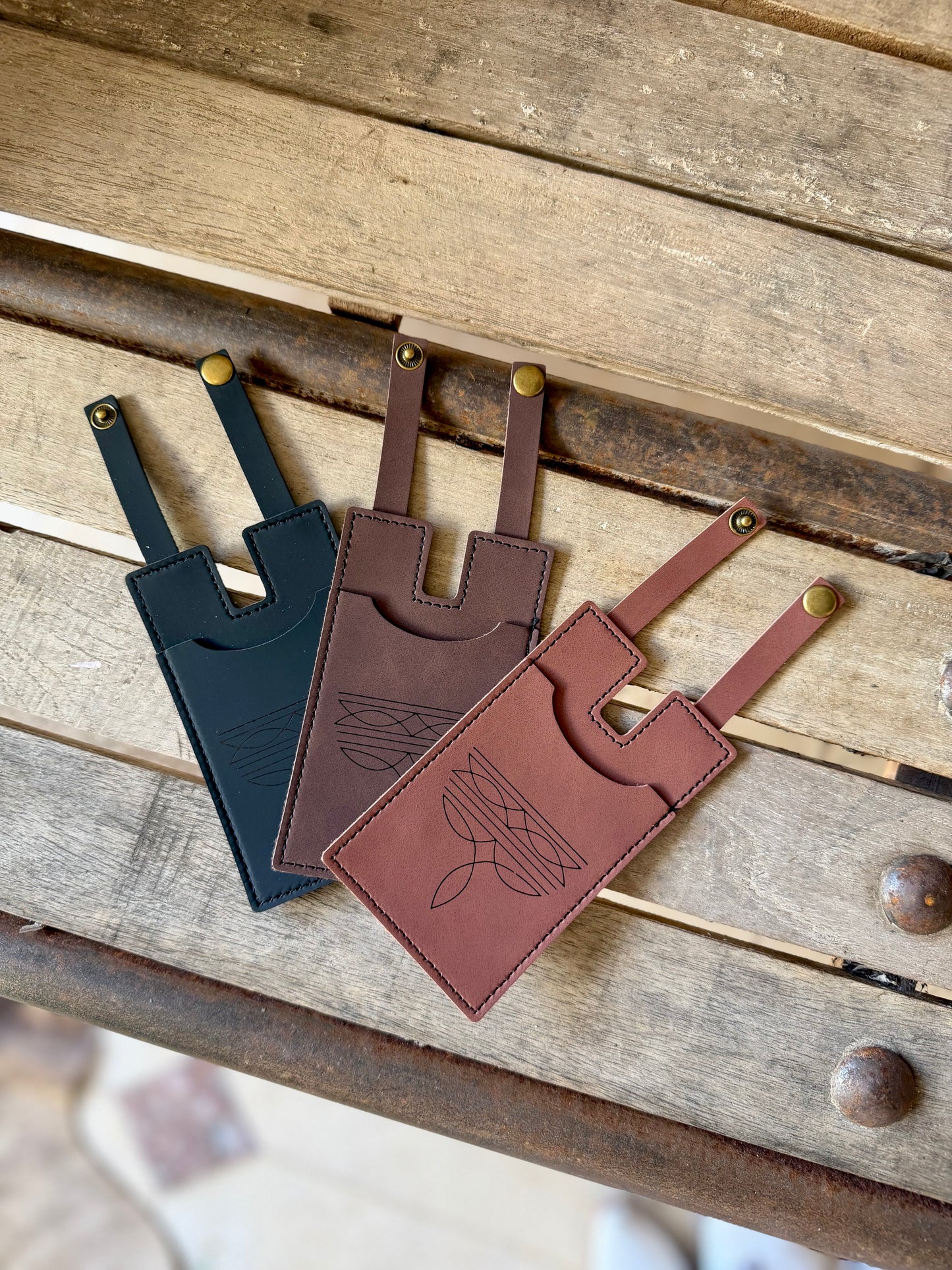 Cowboy Boot Wallet w/ Snap Closure