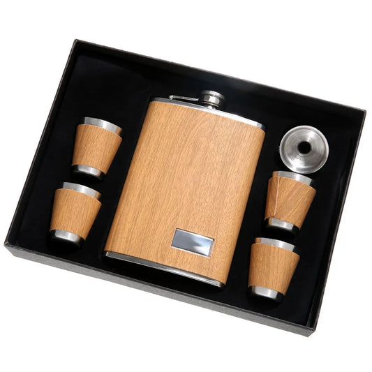 Light Grain Flask Gift Set