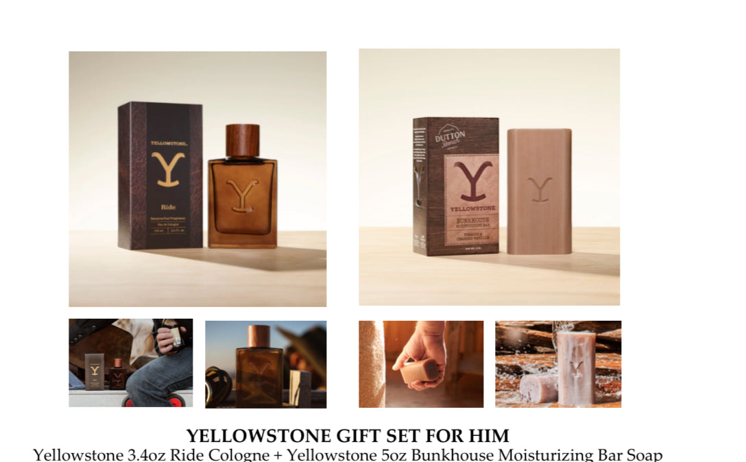 Yellowstone Men's Cologne+Bar Soap Gift Set