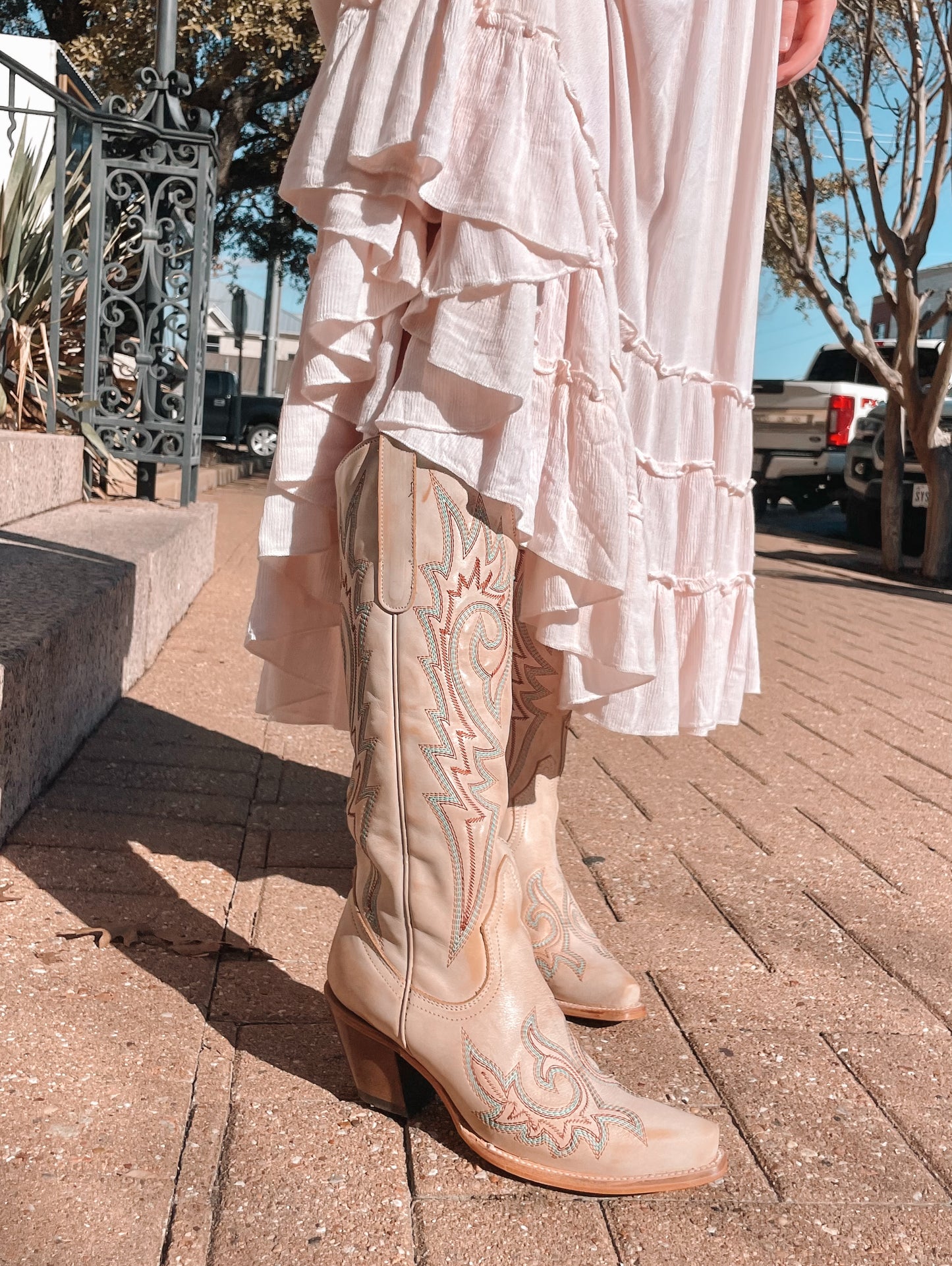 Corral LD Bone Embroidery Tall Boots