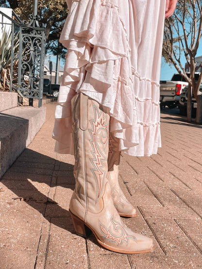 Corral LD Bone Embroidery Tall Boots