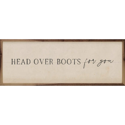 "Head Over Boots For You" Framed Wall Art