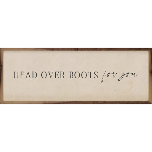 "Head Over Boots For You" Framed Wall Art