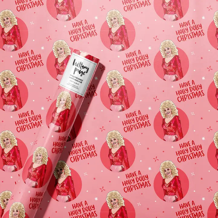 Holly Dolly Christmas Wrapping Paper