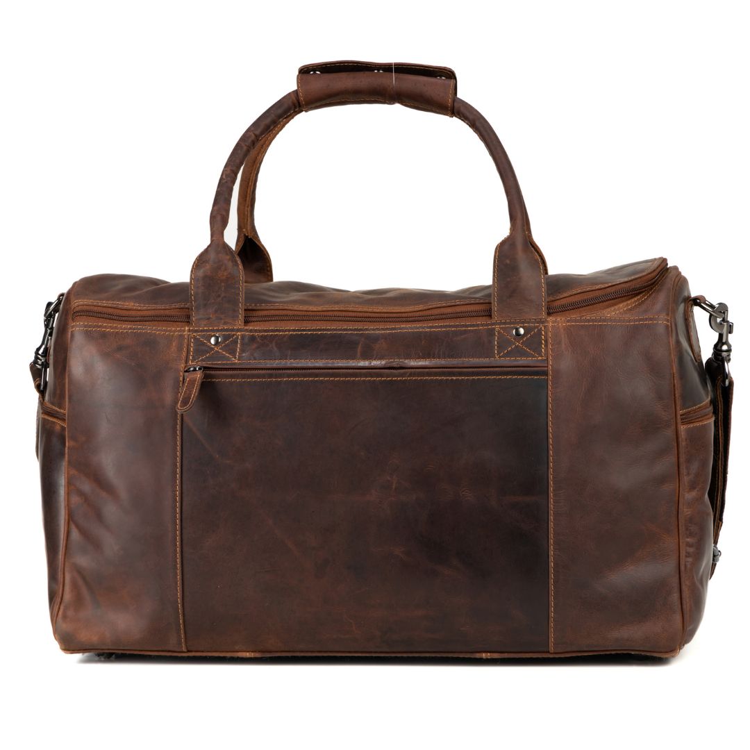 Large Leather Weekender Bag - Vintage Sandal