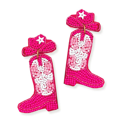 Western Cowgirl Boot Earrings