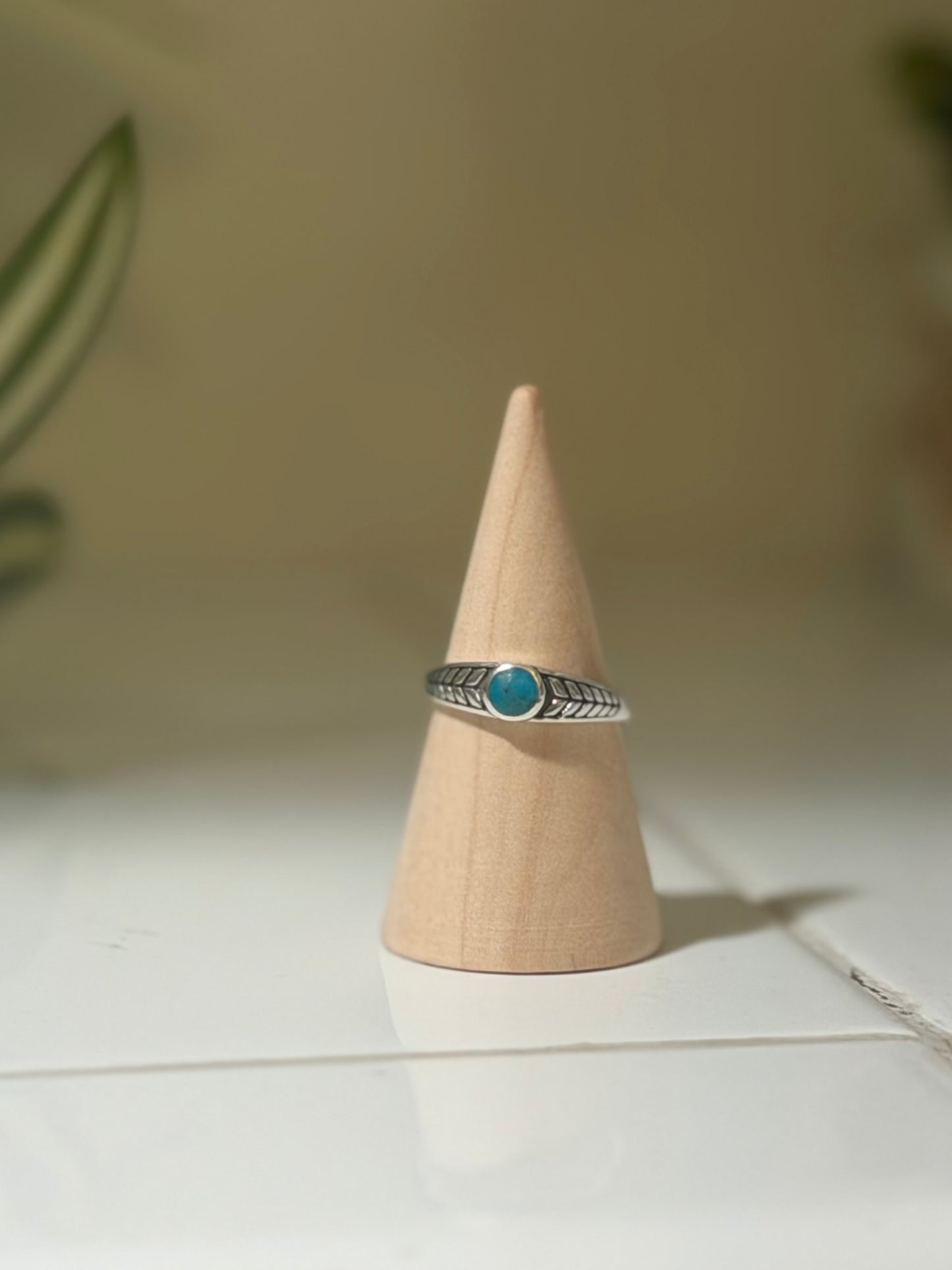 Turquoise Current Sterling Silver Ring - Size 6