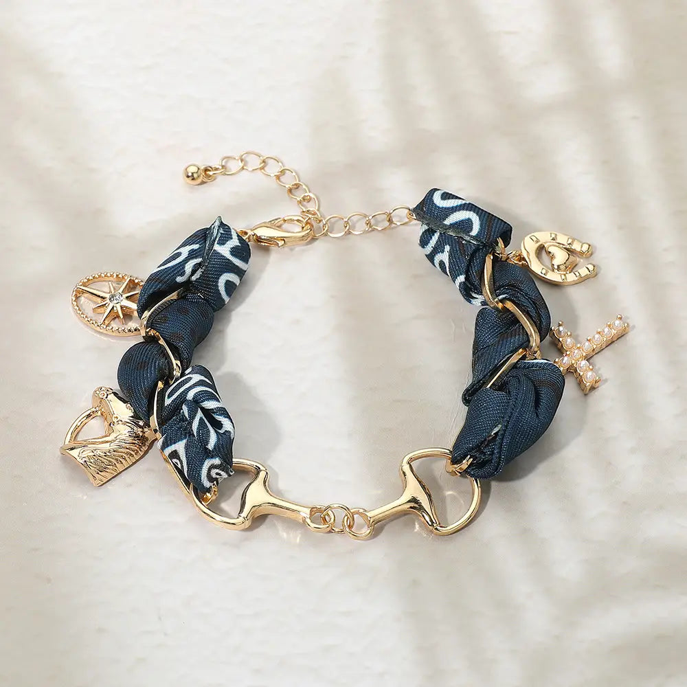 Horsebit Link Charm Bandana Bracelets