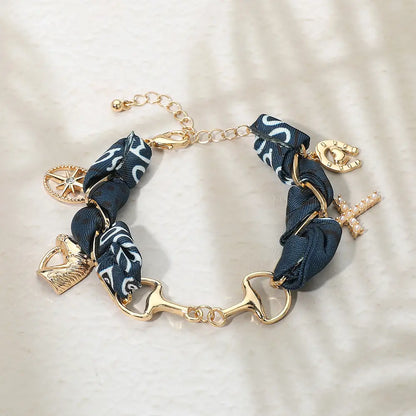 Horsebit Link Charm Bandana Bracelets