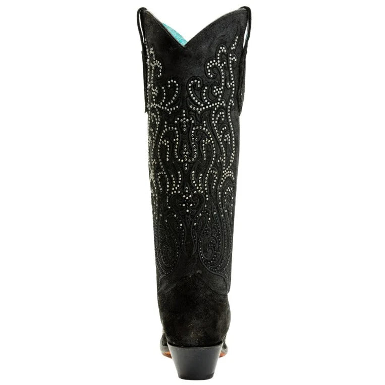 Corral LD Black Overlay & Crystals Tall Top Boot