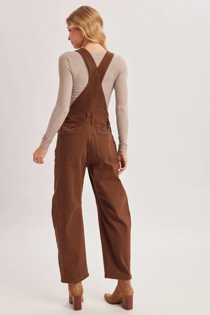 Root Beer Utility Barrel Overall Jumpsuit
