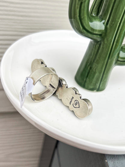 Navajo Roystan Turquoise Handmade Ring - Size 9