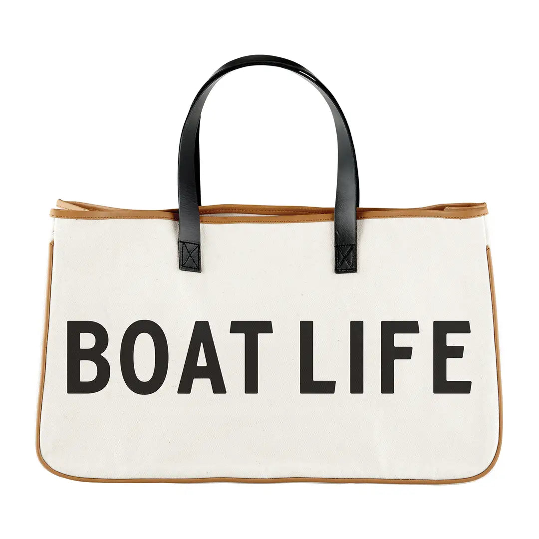 "Boat Life" Canvas Tote Bag