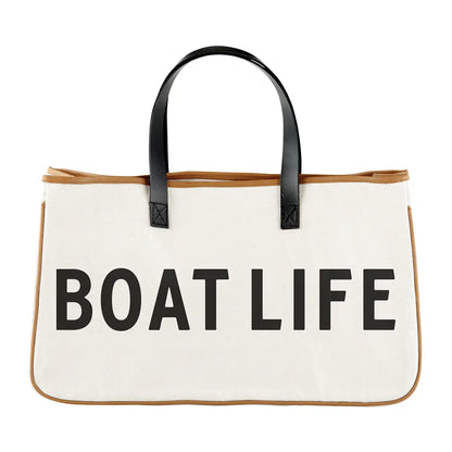 "Boat Life" Canvas Tote Bag