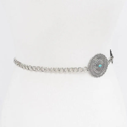 Light Weight Metal Chain Concho Belt