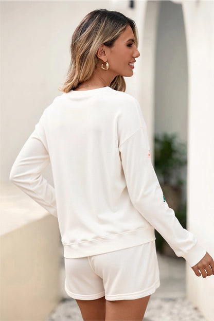 Christmas Tree Long Sleeve & Shorts Set