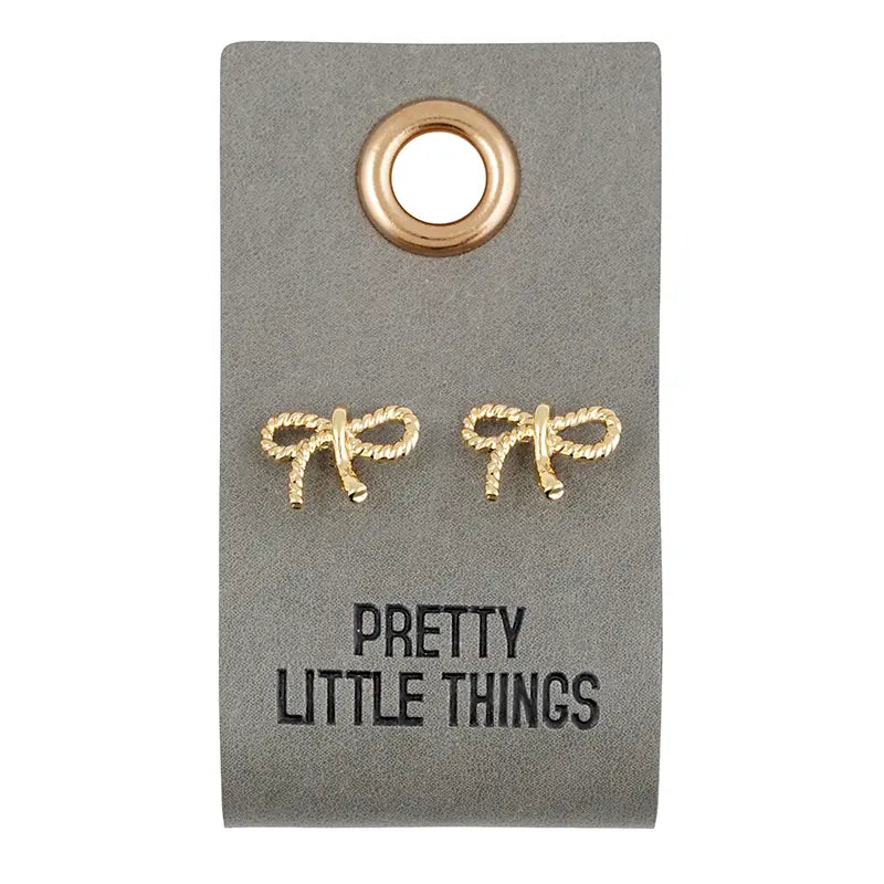 Dainty Gold Bow Earrings