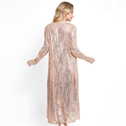 Sequin Long Cover-Up Kimono