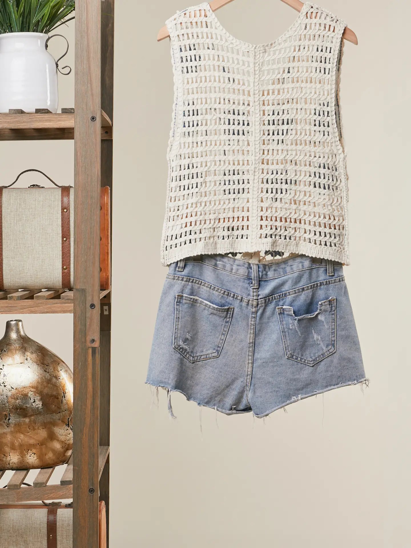 Crochet Floral Detail Tank Top