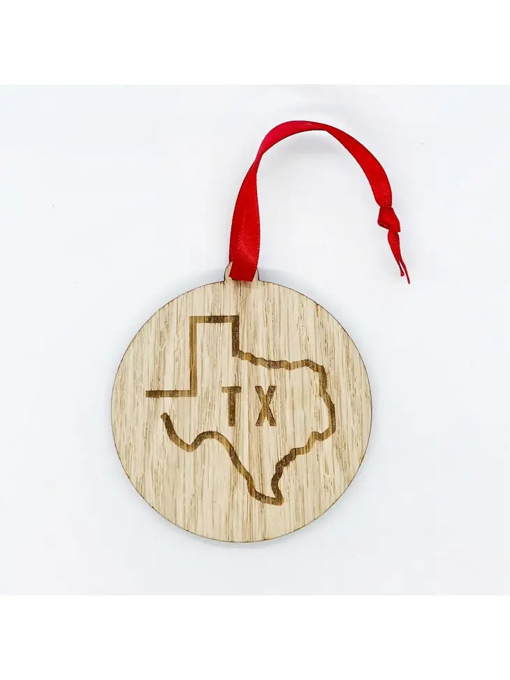 Wooden Texas Ornaments