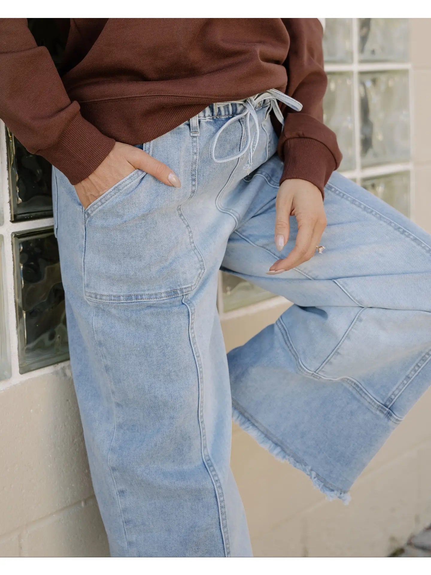 Beau Blue Wide Leg Jeans