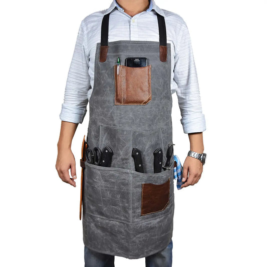 Leather Canvas Utility Apron
