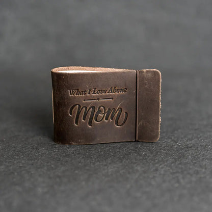 What I Love About Mom Leather Book