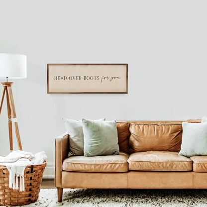 "Head Over Boots For You" Framed Wall Art