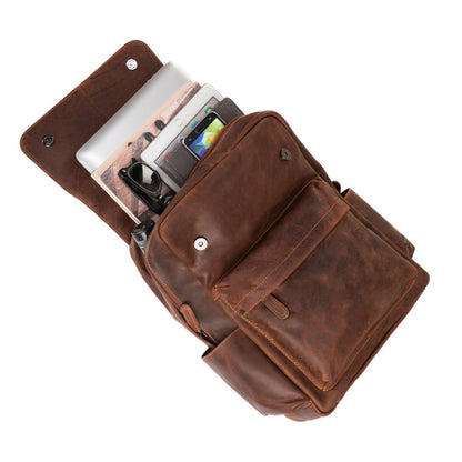 Leather Vintage Backpack - Sandal