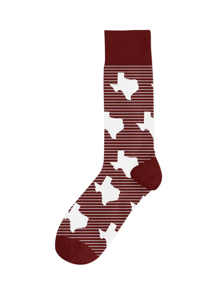 Texas Maroon Socks