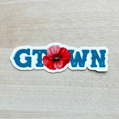 Georgetown "G-Town" Red Poppy Sticker