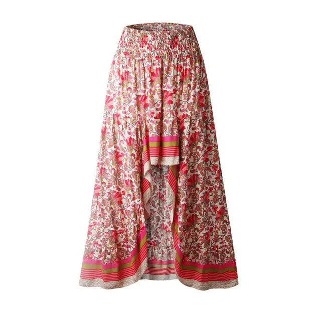 Floral Hi-Lo Maxi Skirt