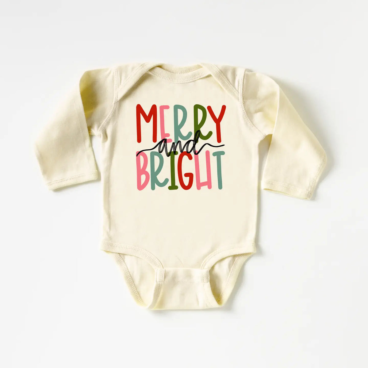 Merry and Bright Long Sleeve Onesie
