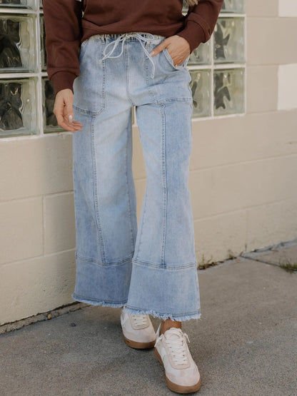 Beau Blue Wide Leg Jeans