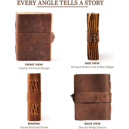 Handmade Leather Journal w/ Belt Closure