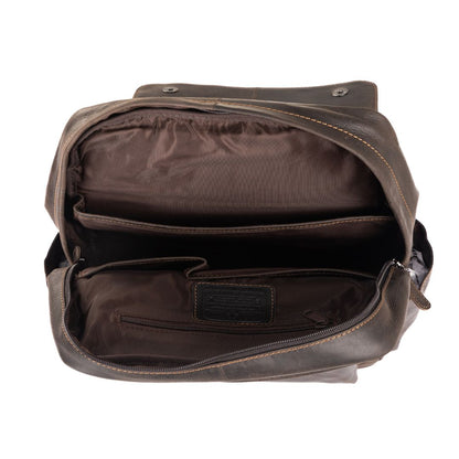 Leather Vintage Backpack - Dark Brown