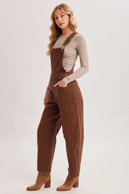 Root Beer Utility Barrel Overall Jumpsuit