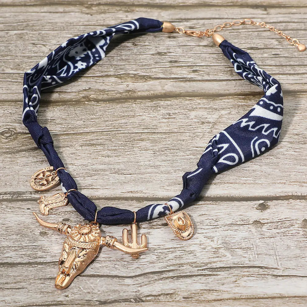 Western Charm Bandana Necklace