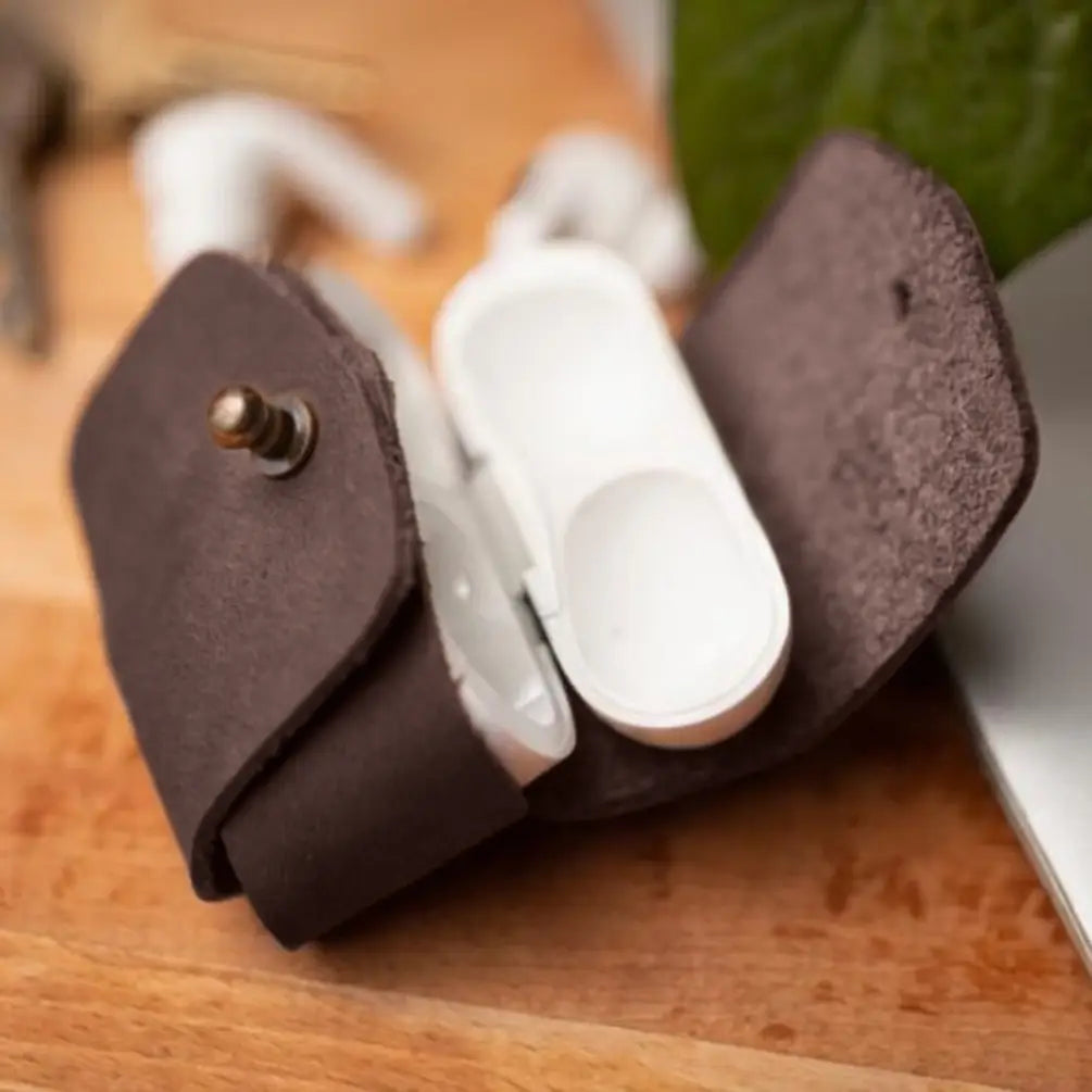 Leather Airpod Pro Case Cover Keychain