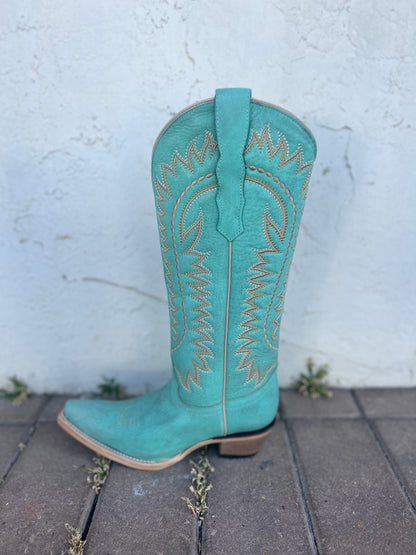 Circle G Bright Turquoise Embroidery Boot