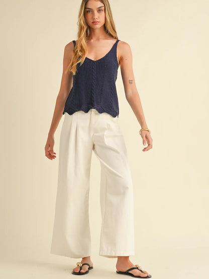 Relaxed Crop Sweater Tank