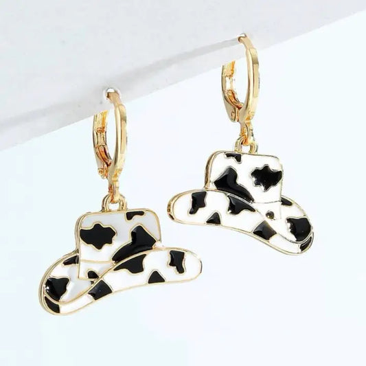 Western Cow Print Earrings